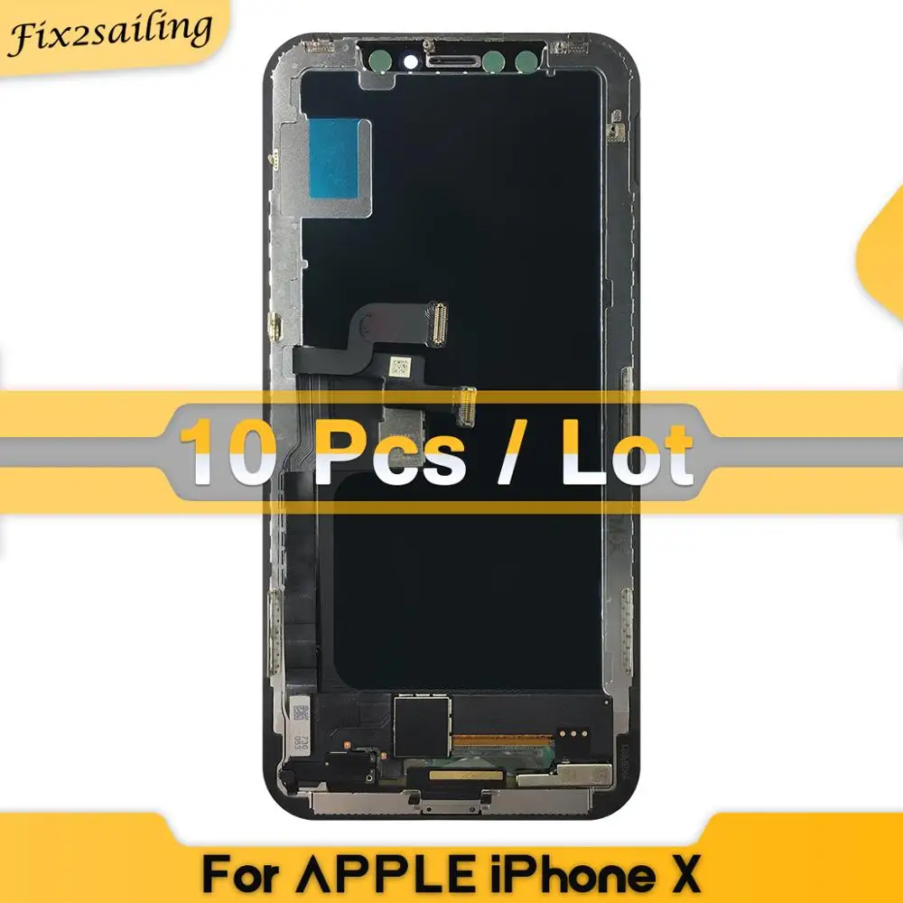 ЖК дисплей для iPhone X 10 шт./лот сменный сенсорный экран с дигитайзером запчасти в