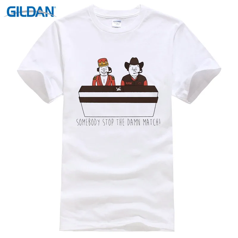 New Casual T Shirt Tee Men's Jerry The King Lawler Jim Ross Pro Wrestling Illustration Fitted |