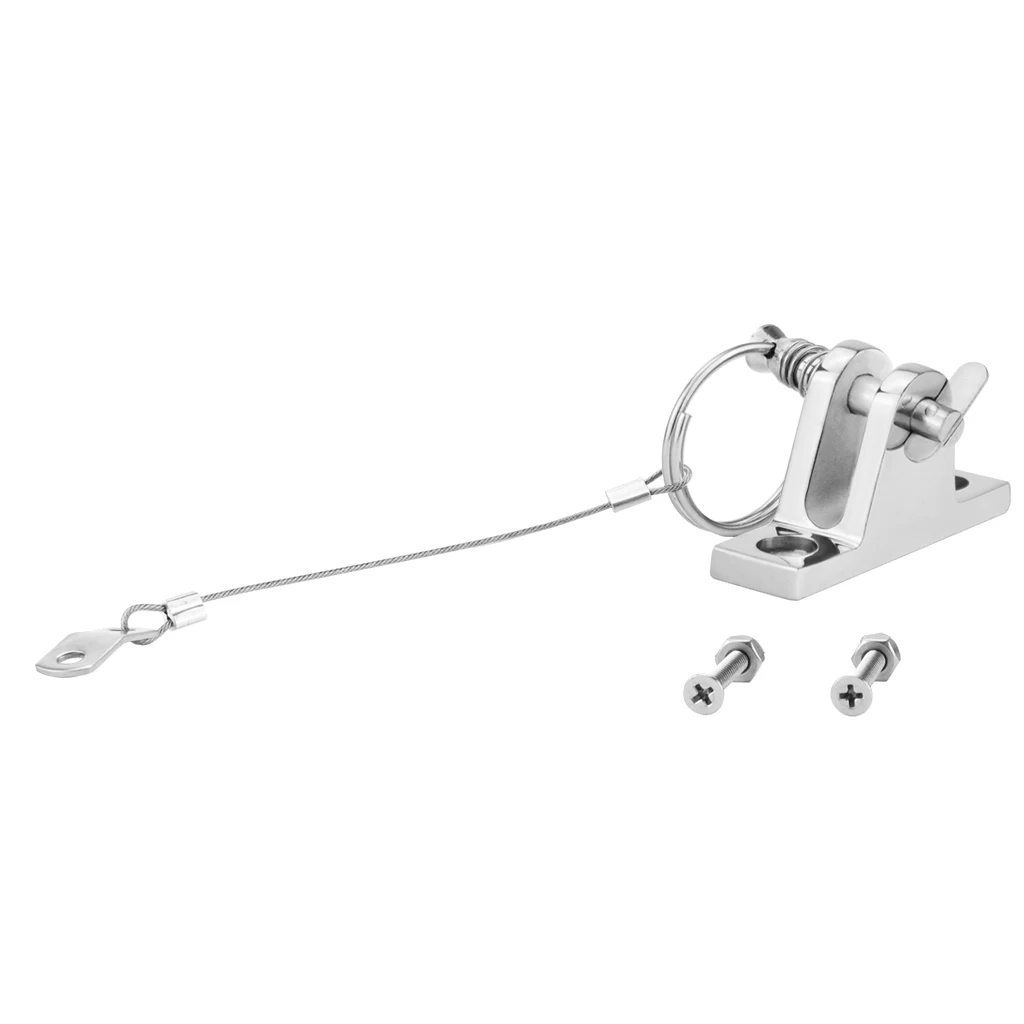 Boat Bimini Top Deck Hinge & Lanyard Quick Release Pin - 316 StainlessSteel