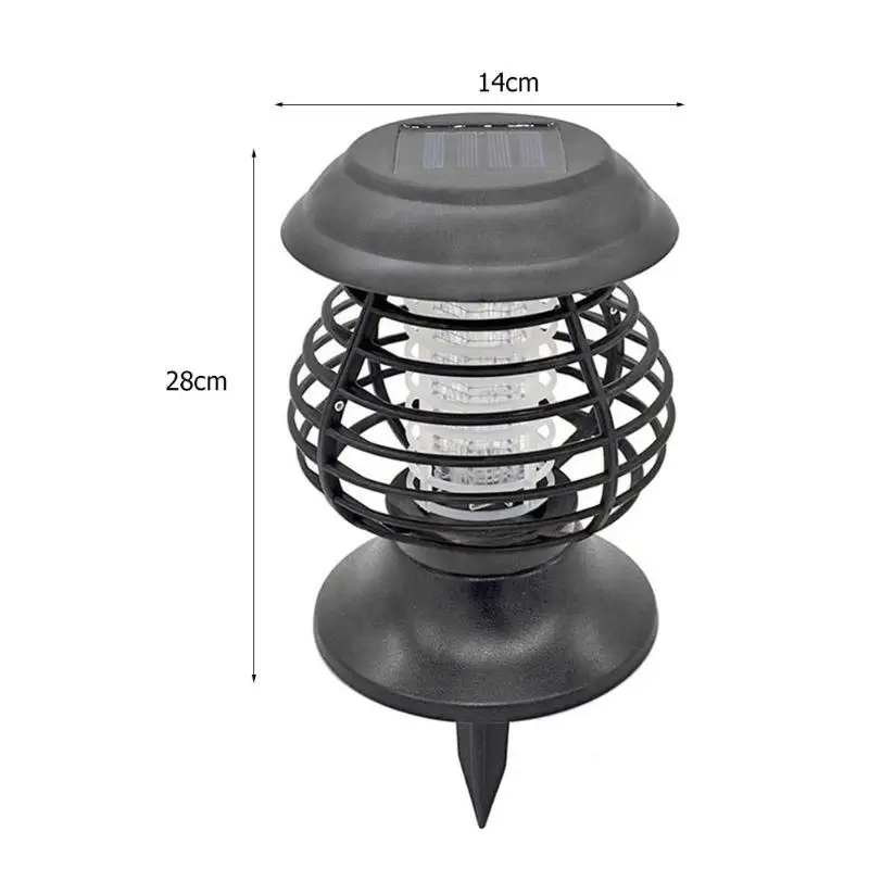 2 in 1Outdoor Solar Power LED Mosquito Killer Lamp Outdoor Lawn Fly Bug Trap Light Garden Mosquito Killer Lawn Light Repellent