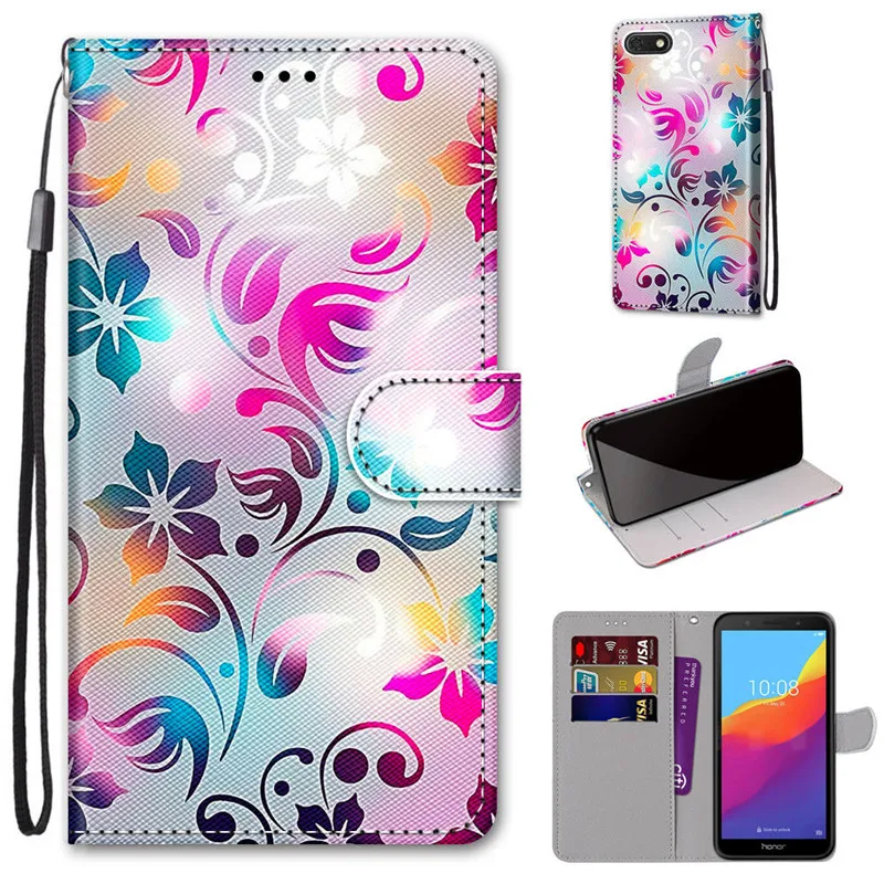 cute huawei phone cases Honor 7A Case On for Huawei Honor 7A DUA-L22 Etui 5.45" Wallet Flip Leather Phone Case Huawei Honor 7A 7 A Russia Honor7a Cover huawei snorkeling case