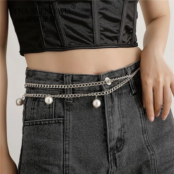 

Bohemian Style Multilayer Chain Pearl Belly Dance Sexy Waist Chain for Women Vintage Hip hop Waist Chain Belt Jewelry Accessorie