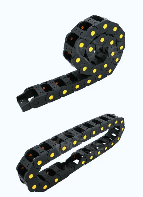 Sourcingmap – Negro Cable Plástico Arrastrar Cadena Cable Carrier 1 M Longitud Para CNC