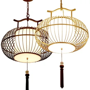 

New Chinese wrought iron bird cage chandelier creative bar teahouse hot pot restaurant chandelier hotel hotel lantern chandelier