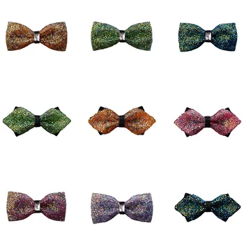 

Men Glittery Crystal Pre-tied Bowties Shiny Rhinestone Wedding Party Bow Ties QNTIE0310