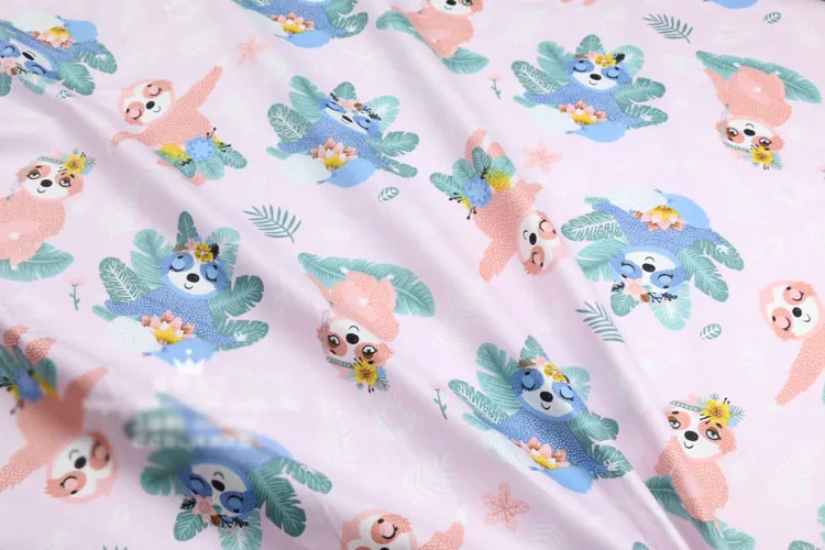 Bird sloth unicorn DIY Sewing Craft Quilting Fat Quarters Cotton Fabric for baby home textile tilda patchwork tissus tecidos