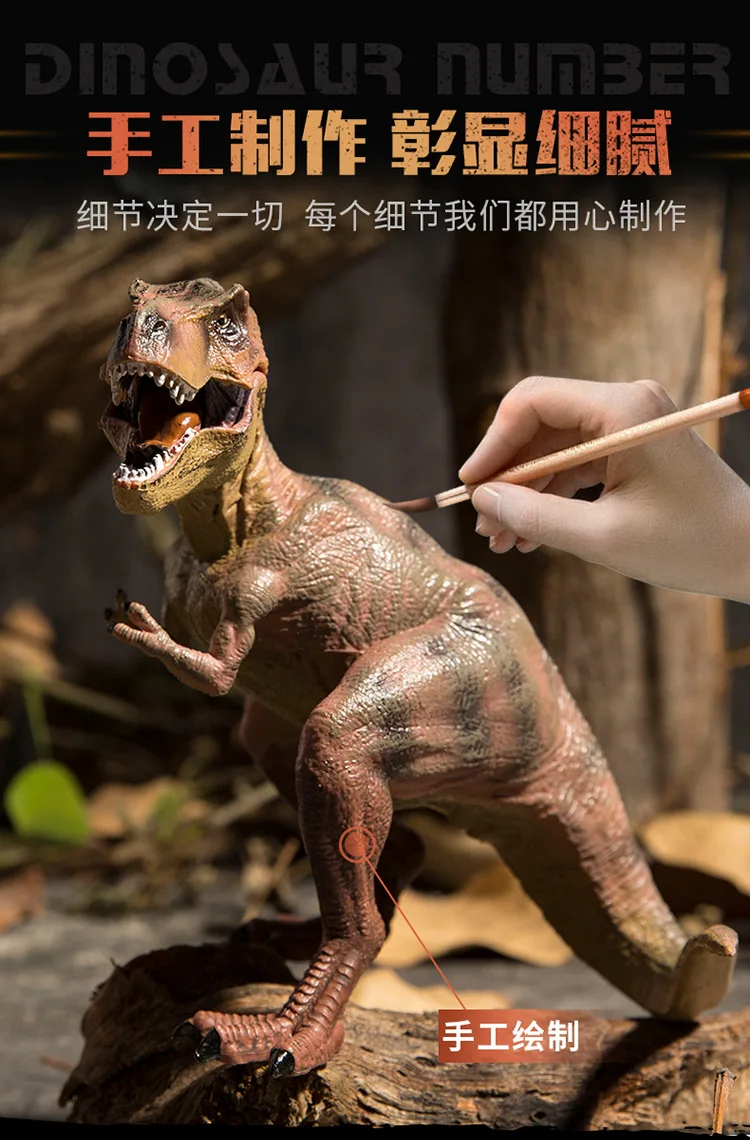 Детская пластиковая одноцветная Модель T-Rex, быстрый и яростный дракон, животное, большой динозавр, игрушка для мальчика 3-6 лет, 5 мальчиков