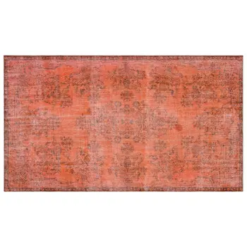 

Handmade Orange Vintage Overdyed Turkish Area Rug 174x302 Cm-5'9''X9'11''