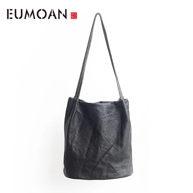 

EUMOAN New original handmade leather handbags simple leisure imported first layer sheepskin shoulder bag