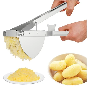 

Potato Mashers Convenient Potato Press Stainless Steel Squeezer Strainer Vegetables and Fruit Multifunction Manual Juicer