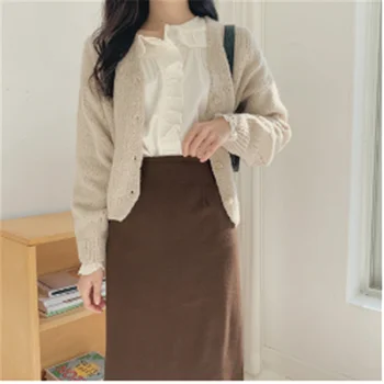 

2020 New fashion Long Vintage Straight Skirt High Waist Skirts Long Sleeve Blouse Suit Office Lady Dropshipping