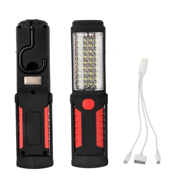 

Super Powerful LED Flashlight USB Charging Magnetic Work Hand Flashlight Emergency Inspection Work Torch Light With Hook Magnet