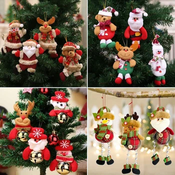 

4pcs Cute Mini Chrismas Dolls Christmas Tree Decorations Cristmas Decoration For Home Ornaments Xmas New Year Decor