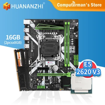 شراءHUANANZHI X99 8 متر F X99 اللوحة طقم كومبو مجموعة LGA 2011-3 وحدة المعالجة المركزية إنتل سيون E5 2620 V3 الذاكرة 2*8G DDR4 غير ECC 2400 متر. 2 NVME USB
