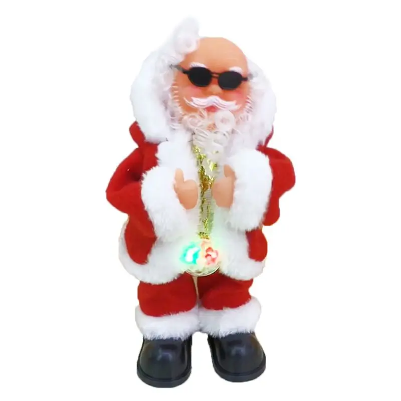 New Christmas Decorations Singing Santa Claus Automatic Uncap Electric Music Children Toy