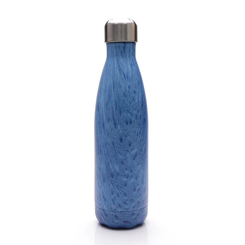 Light blue 17 унций Двойная Стенка вакуумная изоляция 18/8 нержавеющая сталь бутылка для воды-идеальный Спорт на открытом воздухе Кемпинг Туризм Велоспорт - Цвет: Light blue
