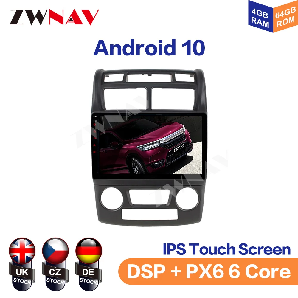 

Android 10.0 PX6 Car radio Player GPS Navigation For Kia Sportage 2 2007-2010 Car Auto Stereo Multimedia Video Player HeadUnit