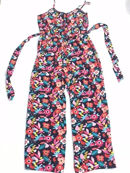 

fashion summer colourful combi pantalon simona positano Jumpsuits thin straps elasticated waistband with belt