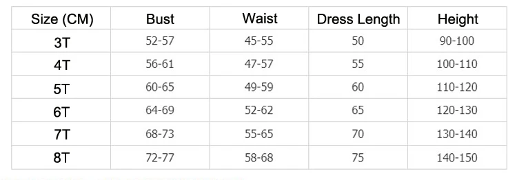 阿拉丁裙套装尺码表