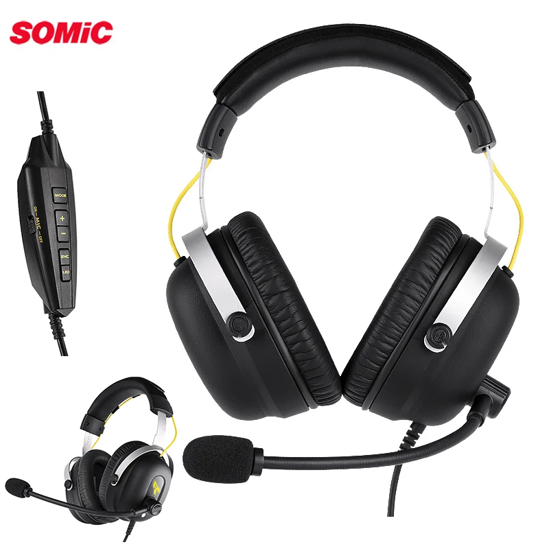 

SOMIC G936 PRO Gaming Headphone Virtual 7.1 Sound Headset Earphones ENC Noise Cancelling Headset with Mic For LOL PUBG Game