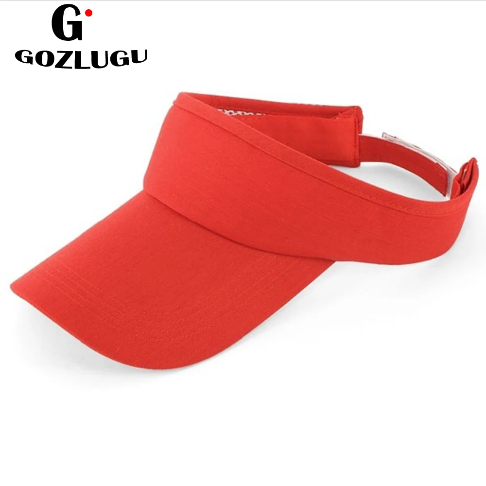 

2019 Spring Summer Sports Sun Cap Men Women Adjustable cotton Visor UV Protection Top Empty Tennis Golf Running Sunscreen Hat