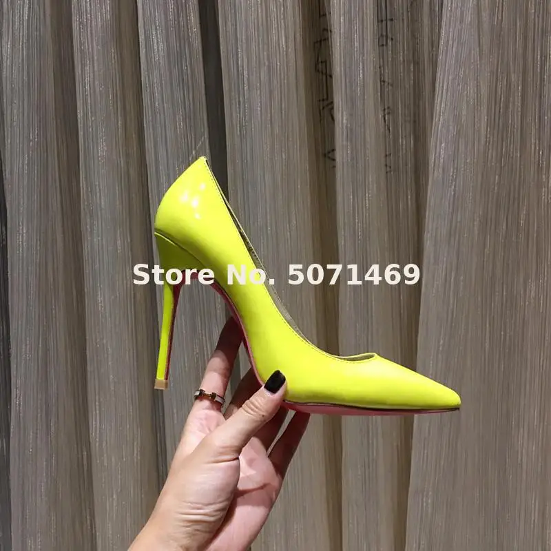 20 OLOMLB-CL Женская Роскошная обувь модельные туфли для танцев дизайнерские туфли на высоком каблуке с красной подошвой размеры 34-41, 8,5 см, Каблук 10,5 см - Цвет: CL-10.5cm heel-3