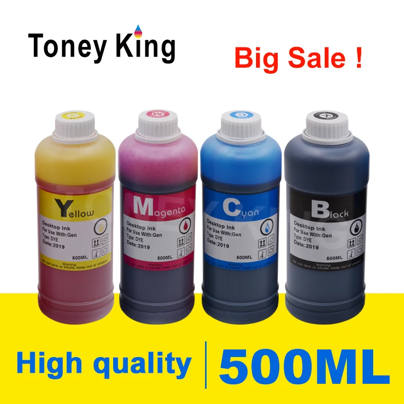

Toney King 500ml Bottle Printer Dye Ink Refill Kits For HP 301 XL Compatiable Cartridges For Deskjet 2630 Envy 4500 Printer