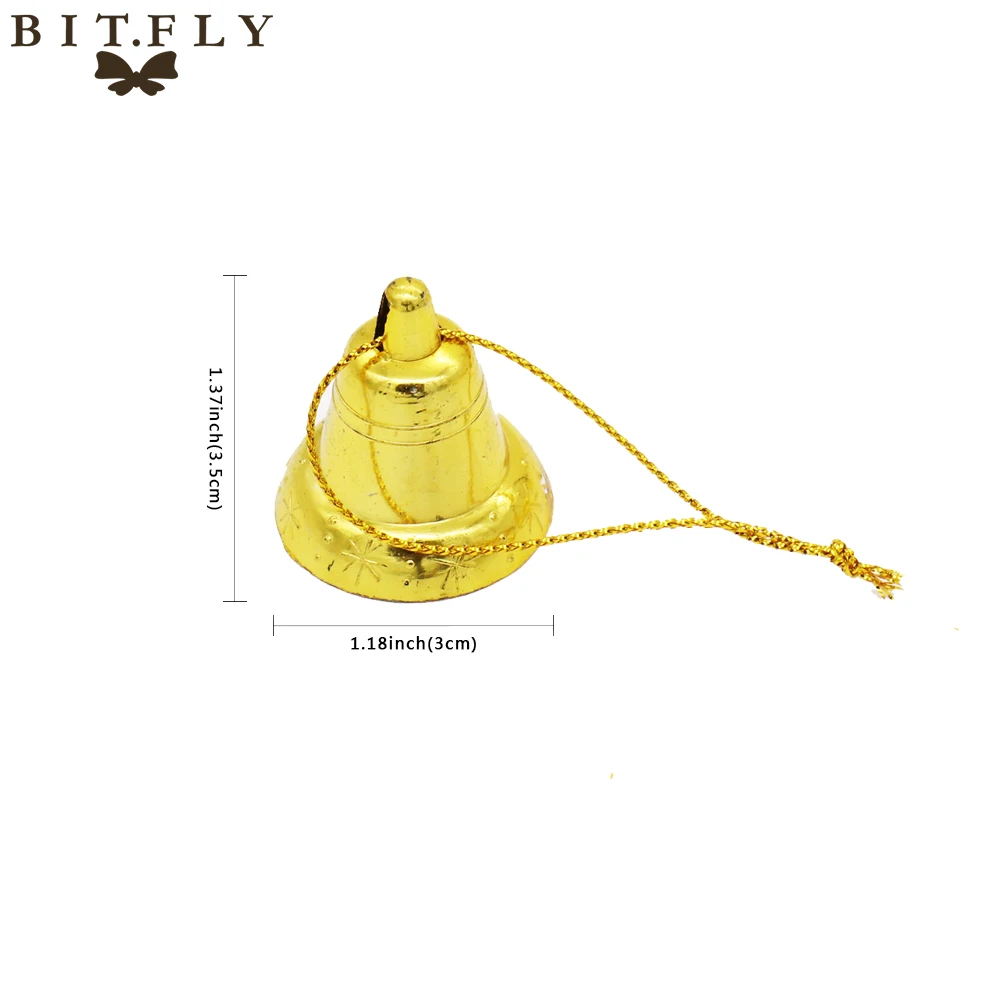 BITFLY 9 шт. DIY рождественская елка, Украшение Аксессуары Золотые Серебряные Колокольчики jingle кулон вечерние украшения для фестиваля