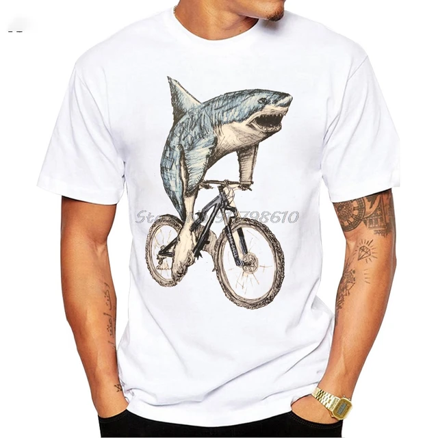 Vintage Shark Shirt Shark Bite Classic Cotton T-Shirt Tee