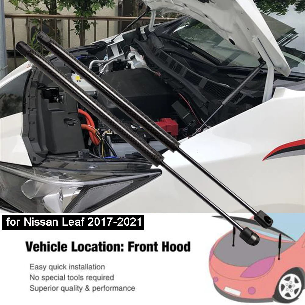 

for Nissan Leaf ZE1 2017-2023 Front Hood Bonnet Modify Carbon Fiber Gas Struts Shock Damper Lift Supports
