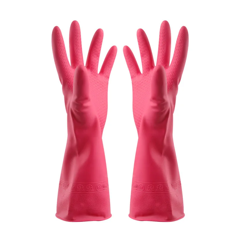 4 Pairs of Dress Wash Dishes Gloves Women's Laundry Latex Kitchen Cleaning Durable PVC Household Waterproof Thin Rubber Gloves