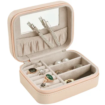 

Manufacturers wholesale spot convenient jewelry box packaging box PU jewelry small jewelry box cute earring box craft box