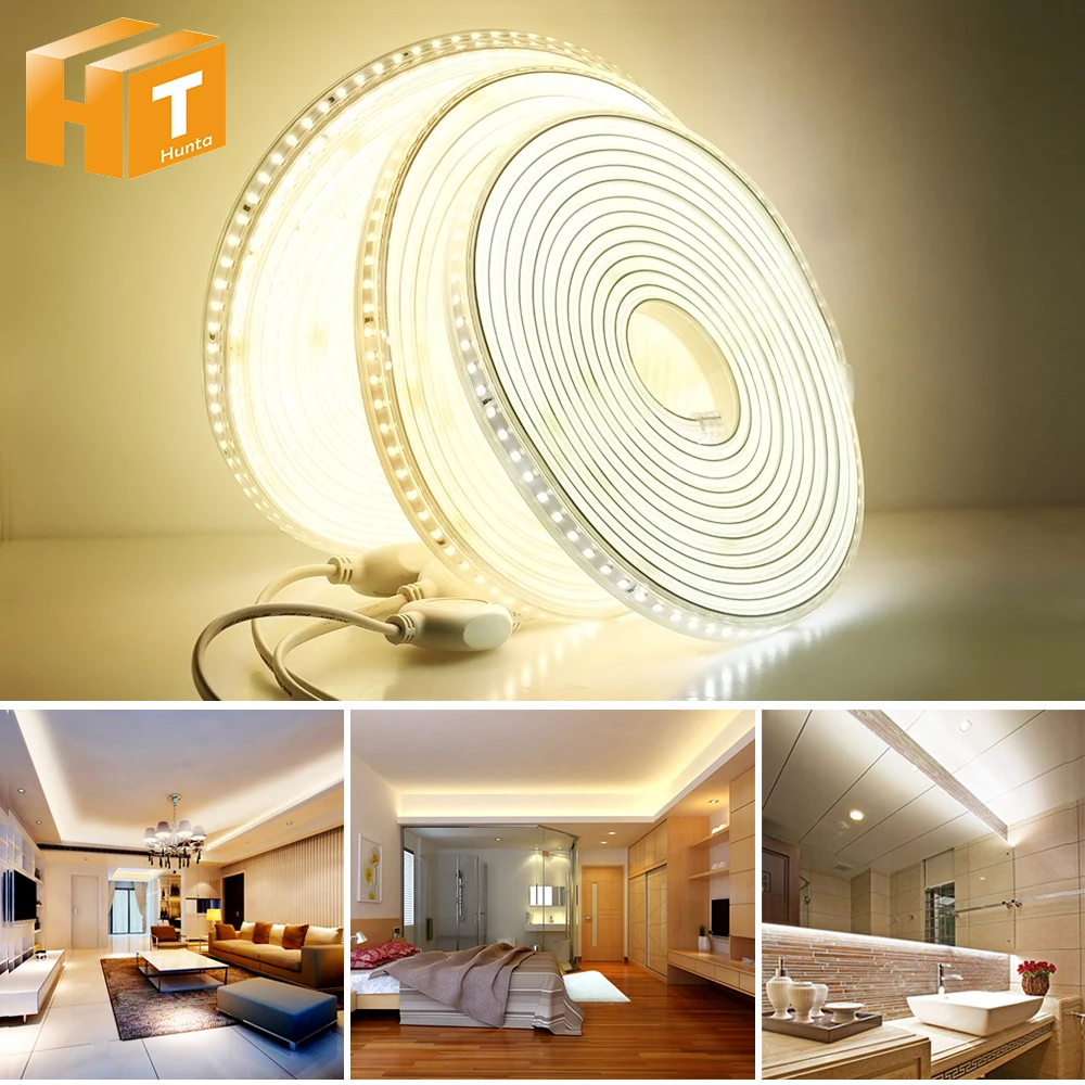 5m Striscia LED Flessibile Al Neon AC 220V – 120 LED/m, IP65, Per Decorazioni Esterne E Feste