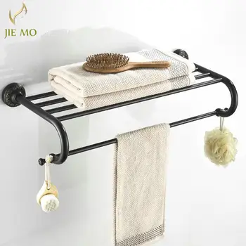 

Black Bathroom Towel shelf Towel rack bathroom Accesserries High Quality ORB Bath Towel Shelves bath hardware JM-F83