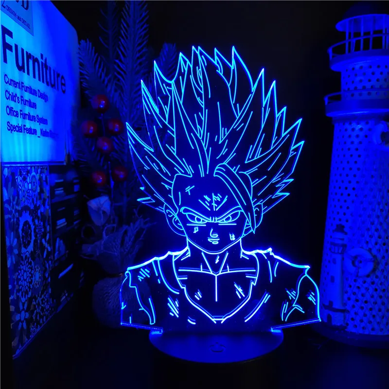 Супер 3D ночной Светильник Dragon Ball сон Гохан лампа светодиодная аниме-фигурка