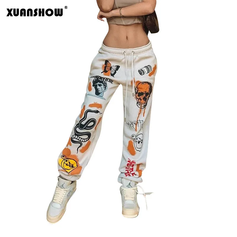 XUANSHOW Skull Butterfly Print Women 
