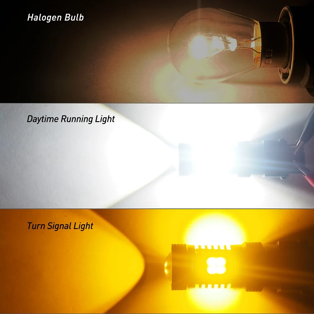 AUXITO 2Pcs T20 7443 W21 5W LED 3157 T25 LED Canbus   ÷ ġ   ȣڻ Led ְ   õ