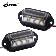 Nlpearl 2x12 V 6 светодиодный светильник для номерного знака для лодок, мотоциклов, авто прицепов, грузовиков, Белая светодиодная лампа для номерного знака, автомобильный светильник в сборе