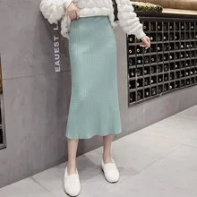 НОВАЯ тонкая высокая талия размера плюс Осенняя коммутирующая Сексуальная принцесса уличная фотография корейский стиль длинная юбка черные юбки Харадзюку для женщин