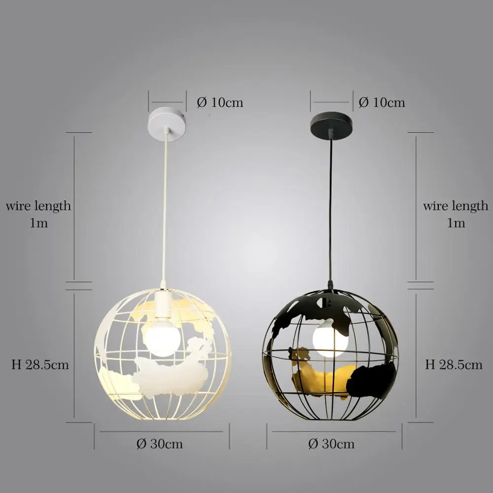 Земной шар подвесной светильник s подвесные лампы для бара ресторана гостиной полый шар потолочные светильники подвесной светильник Globes