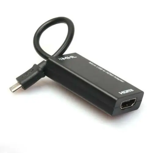 Черный Мини Micro USB 2,0 MHL к HDMI 1080P кабель-переходник для телевизора для samsung Galaxy Android htc sony HD tv - Цвет: Черный
