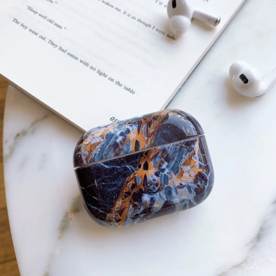 Чехол для наушников для Apple Airpods Pro, чехол с мраморным рисунком, силиконовый чехол для Apple Air Pods Pro 3, Наушники Earpods, зарядная коробка