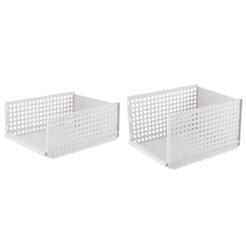 

NEW-Detachable Clothes Organizer Wardrobe Partition Board Rack Drawer Clothes Storage Box Bedroom Multi-Layer Stackable Storage