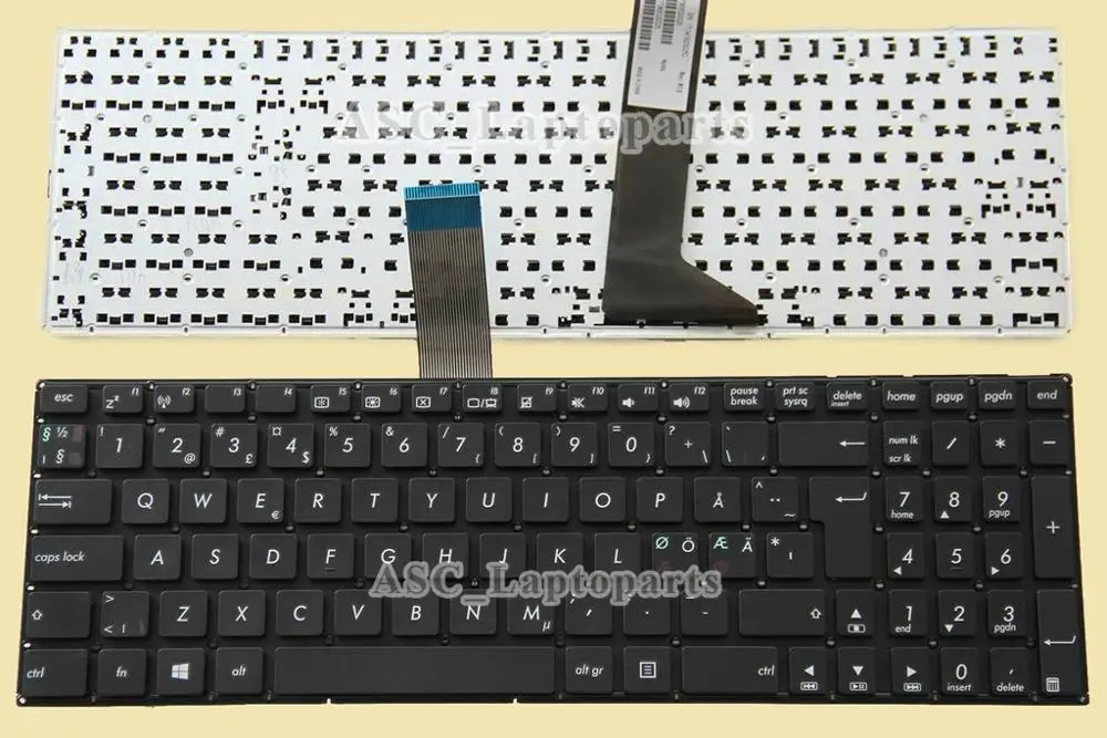 Новый DK Норвежский Шведский скандинавский финский датский клавиатура для Asus K550J