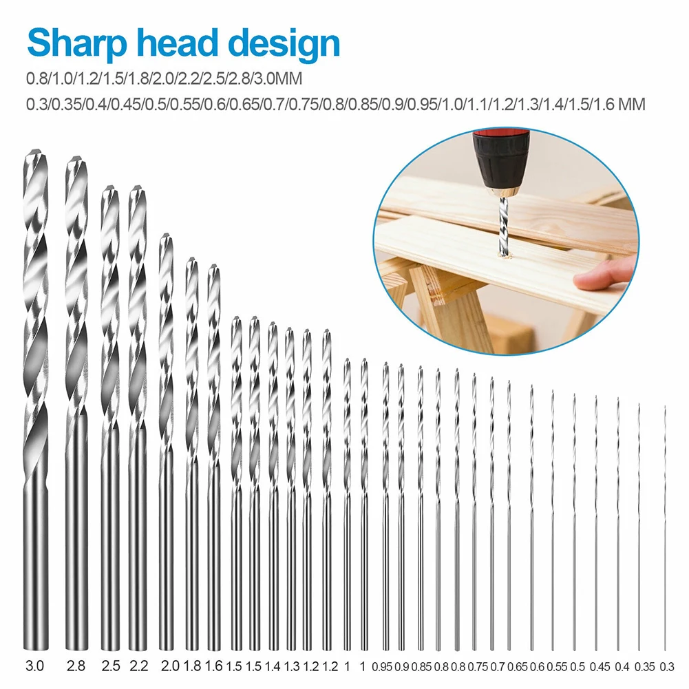 

31PCS Precision Pin Vise Micro Drill Bits Mini Micro Hand Drill Tools Set J8