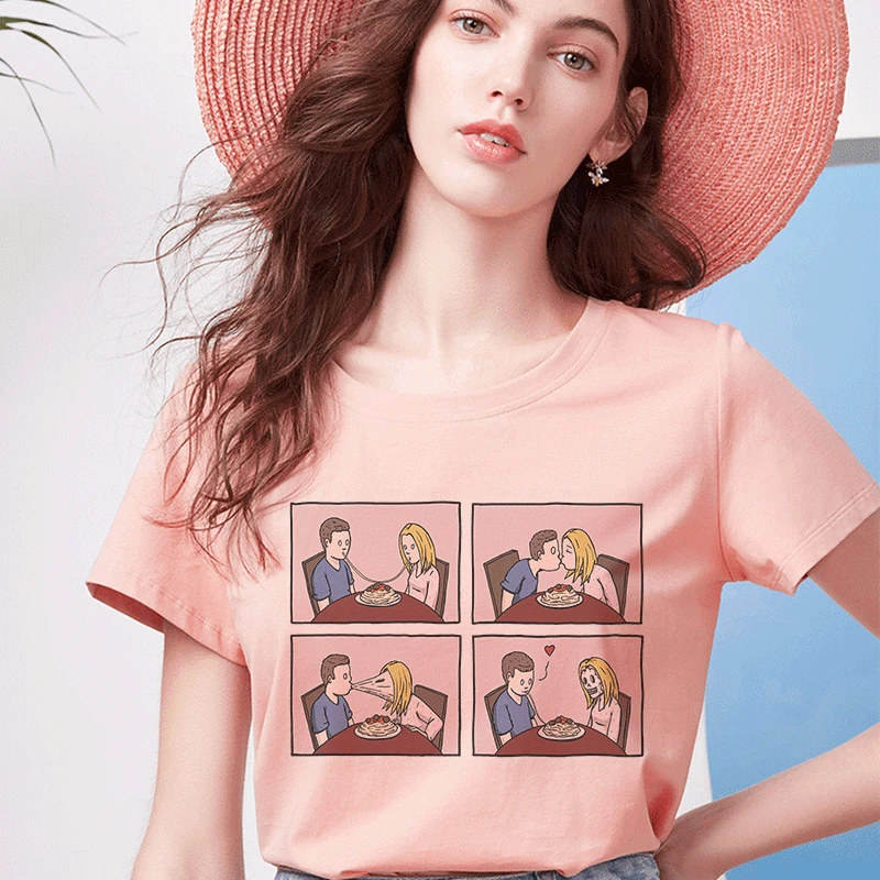 

My Brain My Anxiety Print Pink T Shirt Funny Mischief Spoof Personality Vogue Summer Harajuku Casual Loose Women Tops Clothing