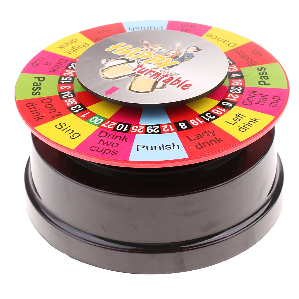 Electric Turntable Roulette Drinking Game Wheel for Bar KTV Friends Party Board Game Accessories
