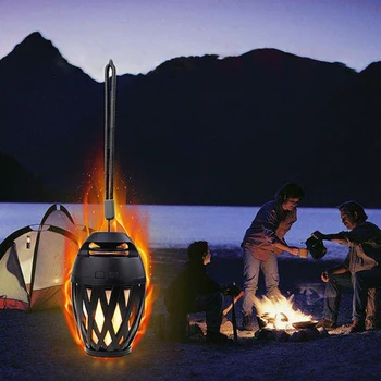 

Bluetooth Wireless Speaker LED Flame Light Speaker Portable Loudspeaker Outdoor Player with LED Flame Torch Light Flicker Light