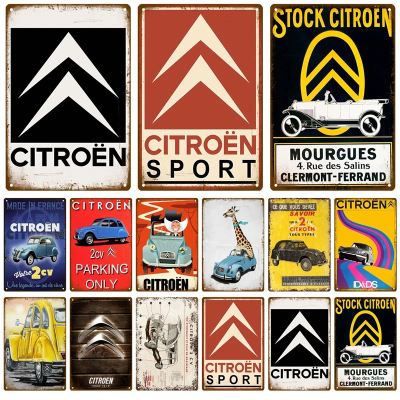 Plaque en métal 30 X 40 cm Citroën : Parking Only - Maison Plaque en métal 30 X 40 cm Citroën : Parking Only - Maison