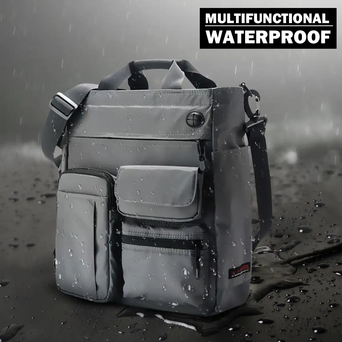 men's waterproof large capacity crossbody shoulder bag